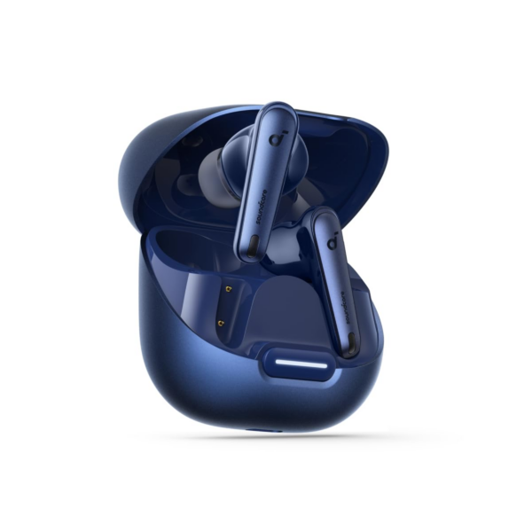 soundcore by Anker Liberty 4 NC Wireless Earbuds, 50H Battery, Wireless Charging, Fast Charge (Blue)