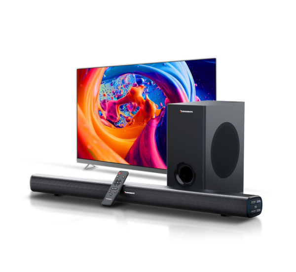 CrossBeats Blaze B600 2.1 Home Theatre 200W Sound bar for TV with subwoofer