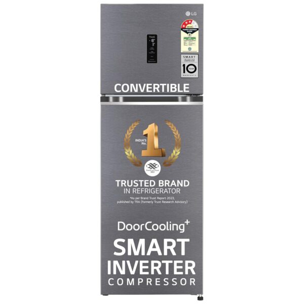 LG 246 L 3 Star Frost-Free Smart Inverter Compressor Wi-Fi Double Door Refrigerator (Dazzle Steel, Convertible With Door Cooling+, 2023 Model)