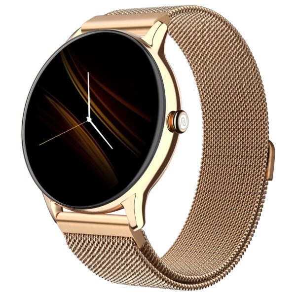 Noise Crew Go with 1.39" Display, BT Calling with Metal Strap and 7 Days Battery Life Smartwatch  (Gold Link Strap, Regular)