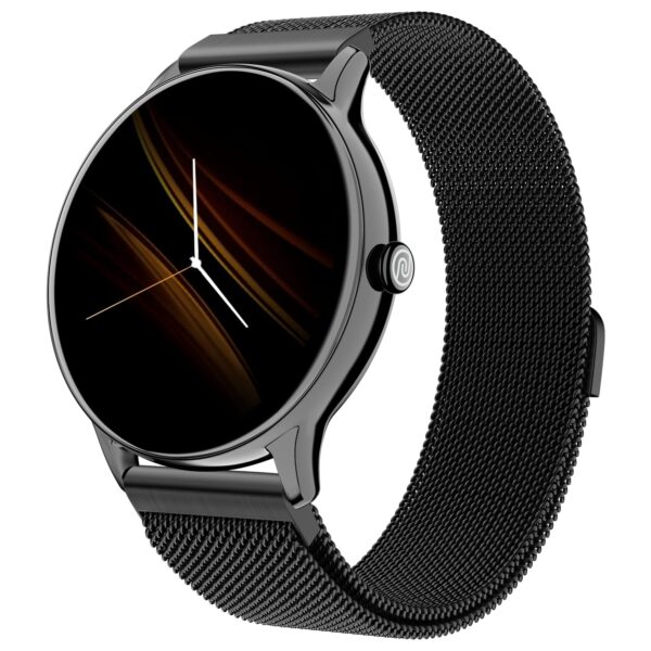 Noise Crew Go with 1.39" Display, BT Calling with Metal Strap and 7 Days Battery Life Smartwatch  (Black Link Strap, Regular)