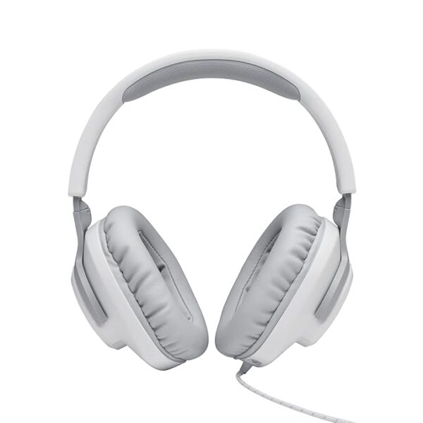 JBL Quantum 100 Wired Over Ear Gaming Headphones with Mic (White)