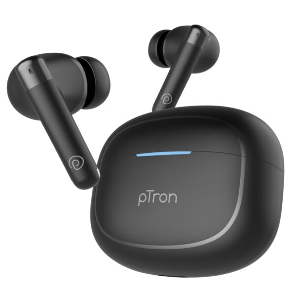 pTron Bassbuds Duo Pro TWS in Ear Earbuds with 3D Audioscape,Trutalk Ai-Enc Calls,