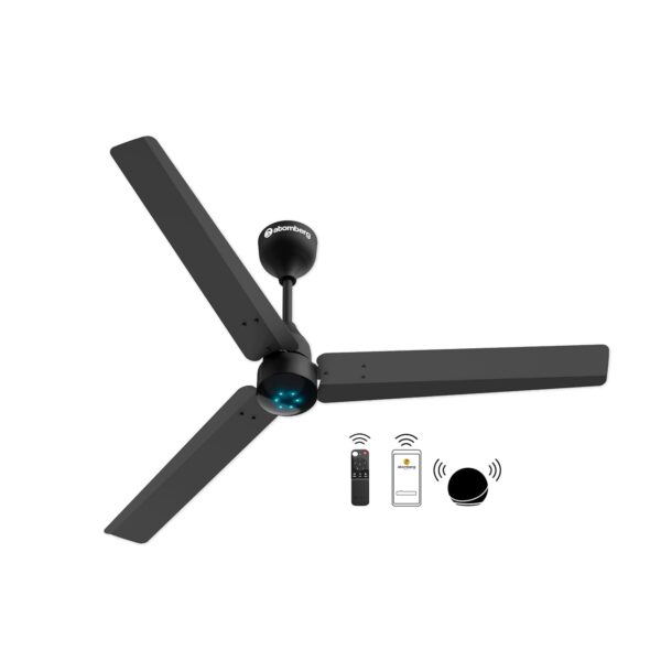 Atomberg Renesa Smart 1200mm BLDC Ceiling Fan with IoT & Remote With LED Indicators (Midnight Black)