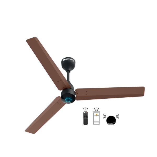 Atomberg Renesa Smart 1200mm BLDC Ceiling Fan with IoT & Remote With LED Indicators (Brown & Black)