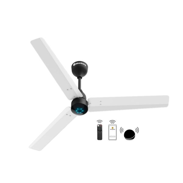 Atomberg Renesa Smart 1200mm BLDC Ceiling Fan with IoT & Remote With LED Indicators (White & Black)