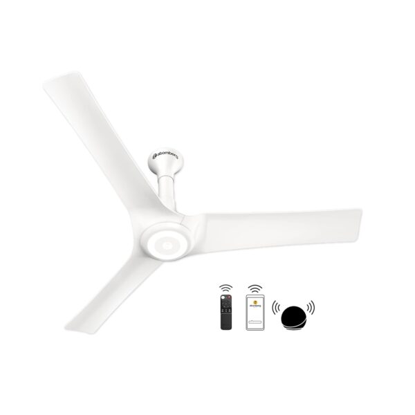 atomberg Aris Starlight 1200mm BLDC Ceiling Fan with Underlight, IoT & Remote Control  (Marble White)