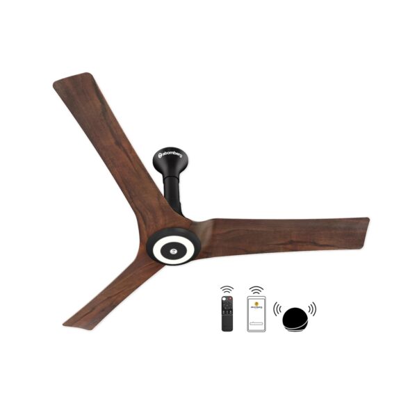 atomberg Aris Starlight 1200mm BLDC Ceiling Fan with Underlight, IoT & Remote Control  (Dark Teakwood)