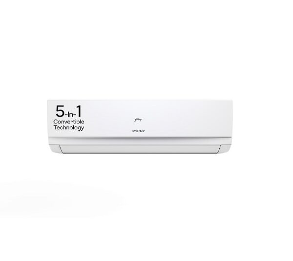 Godrej 1.5 Ton 3 Star, 5 Years Comprehensive Waranty, 5-In-1 Convertible Cooling, Inverter Split AC 024 Model, AC 1.5T EI 18NINV3R32 WYE, White)