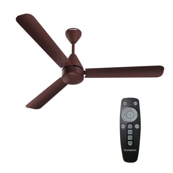 Crompton Energion Hyperjet 1200mm BLDC Ceiling Fan | Point Anywhere Remote Control (Brown)