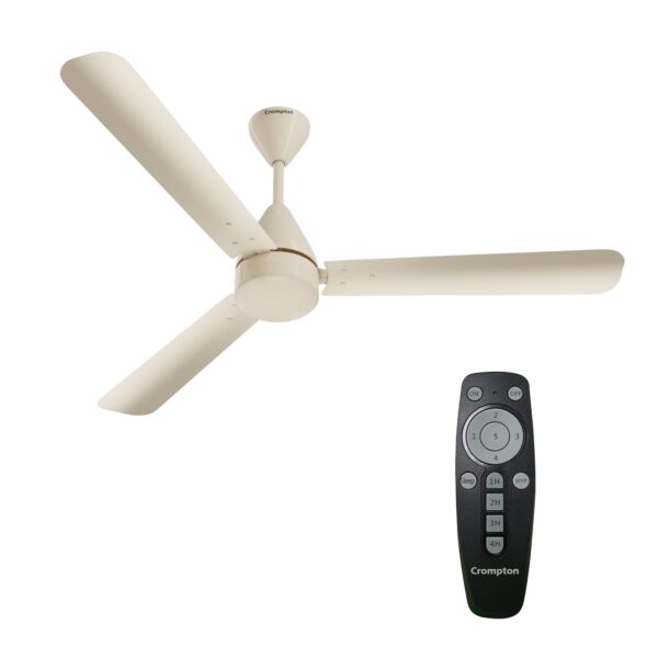 Crompton Energion Hyperjet 1200mm BLDC Ceiling Fan | Point Anywhere Remote Control (Ivory)