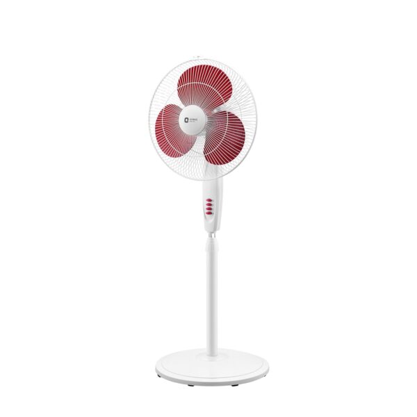 Orient Electric Stand-82 400 MM Oscillating Pedestal Fans | Stand Fan with Tilt Mechanism (RED)