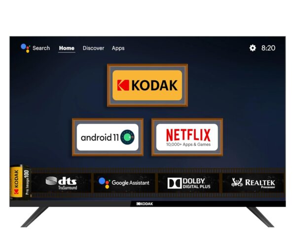 Kodak 108 cm (43 inches) 9XPRO Series Full HD Certified Android LED TV 439X5081 (Black)