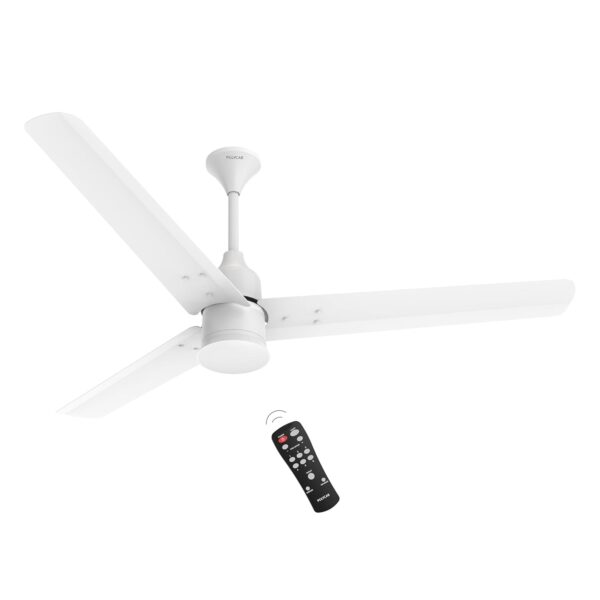 Polycab Silencio Mini 1200mm 5-Star BLDC, Remote Ceiling fan for home (Matt White)