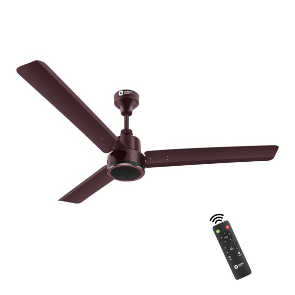 Orient Electric 1200 mm Zeno BLDC | BLDC energy saving ceiling fan with Remote |BEE 5-star rated (Brown)