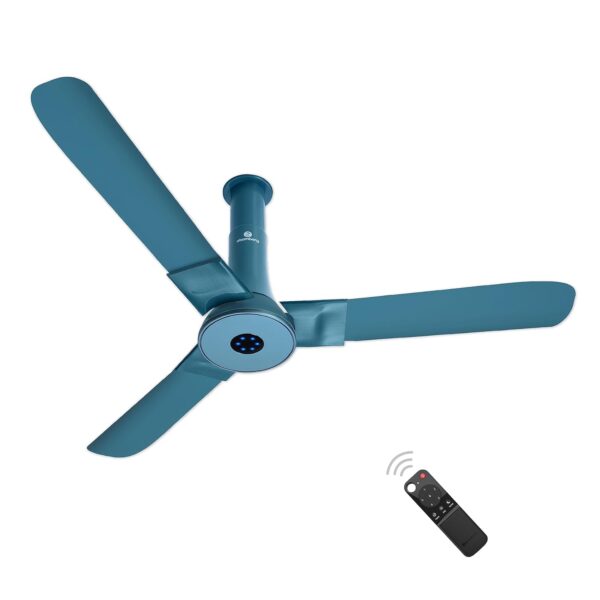 atomberg Studio+ 1200mm BLDC Ceiling Fan with Remote Control | BEE 5 star Rated (Aegean Blue)