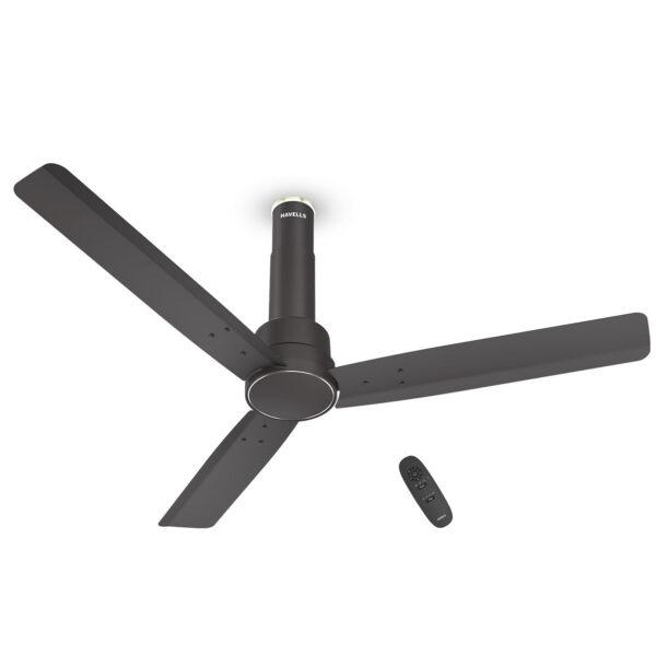 Havells 1200mm Elio BLDC Ceiling Fan | Remote Controlled, High Air Delivery Fan  (Smoke Brown)