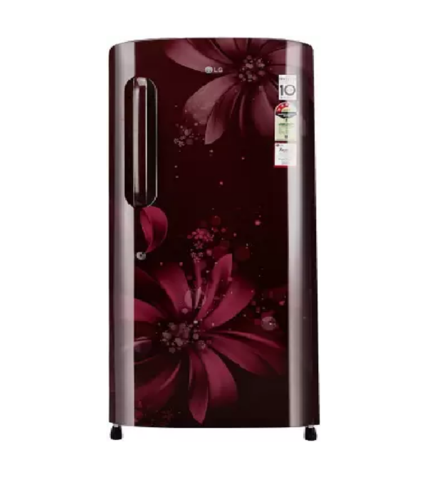 LG 190 L Direct Cool Single Door 3 Star Refrigerator  (Scarlet Aster, GL-B201ASAW)
