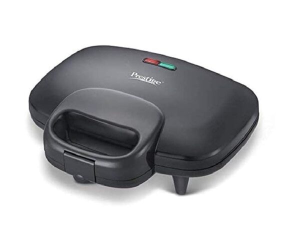 Prestige 800W Sandwich Maker (PSMFD 01)| Black | Heat Resistant Bakelite Body|Non-Stick Coating | Power Indicators | Oil Free Toasting