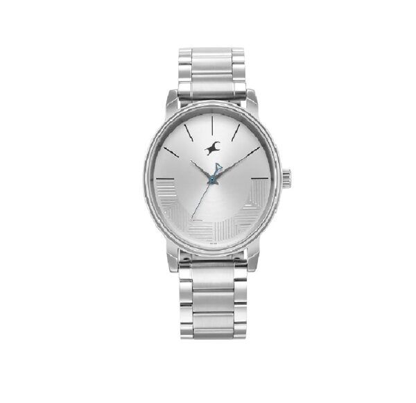 Fastrack Mens Stunners Quartz Analog Silver Dial Metal Strap Watch for Guys-NR3291SM02