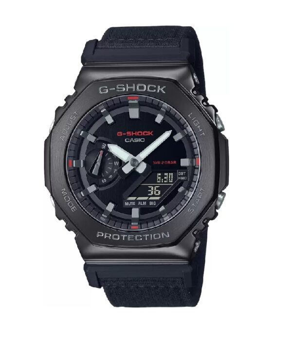G-SHOCK Black Ip Dial Cloth Band Analog-Digital Watch