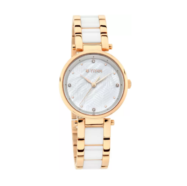 Titan  Purple Ceramic Upg Analog Watch - For Women NQ95061WD04