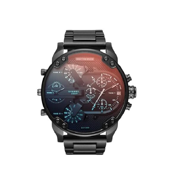Diesel Analog Stainless Steel Black Dial and Band (Big dial) Men's Watch-DZ7395