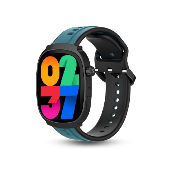Pebble Axis 1.96" Amoled Display, Quick Notification, AOD, BT Calling, Rotating Crown (Winter Blue)