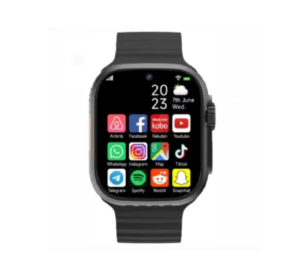 zora ultra 8 smart watch with wireless charging Smartwatch Smartwatch Smartwatch  (Black Strap, Free Size)