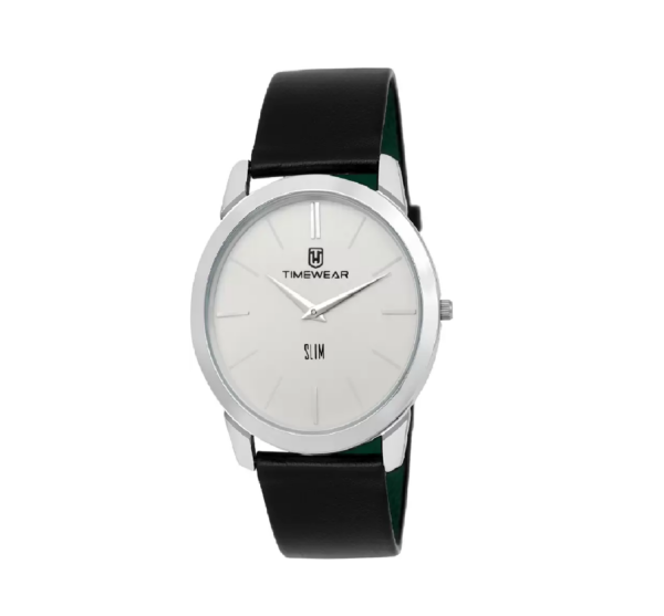 TIMEWEAR Slim Series Two Hands Black Leather Strap Analog Watch - For Men 171SDTG