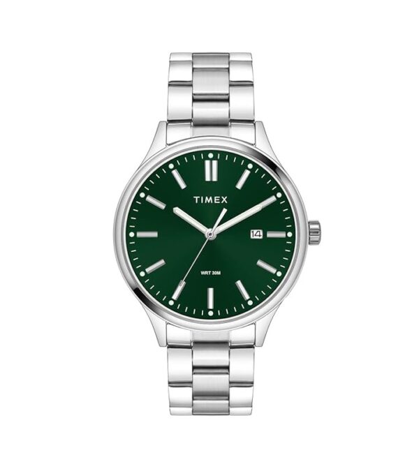 TIMEX Men Green Round Dial Analog Stainless Steel Band Watch - TWEG18432