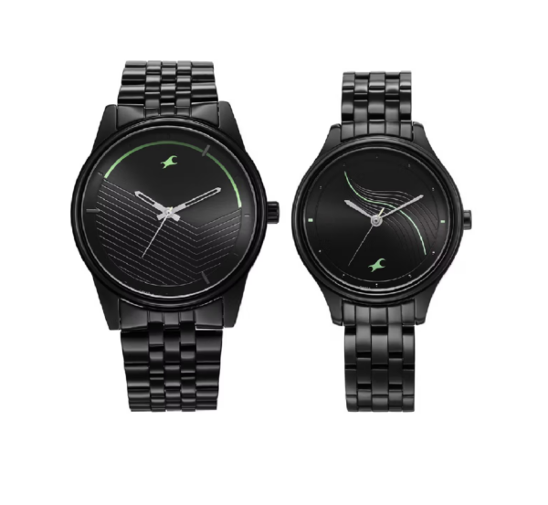 Fastrack Men Analog Black Dial Black Strap Watches (M)