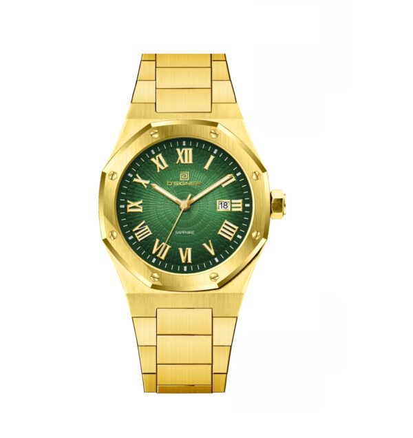 D'SIGNER Green Dial Roman Numeral Analog Watch For Men