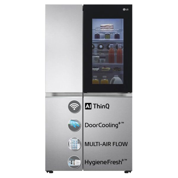 LG 655 L Frost-Free Inverter Compressor Wi-Fi Side-By-Side Door Refrigerator (GL-Q257BBSX,