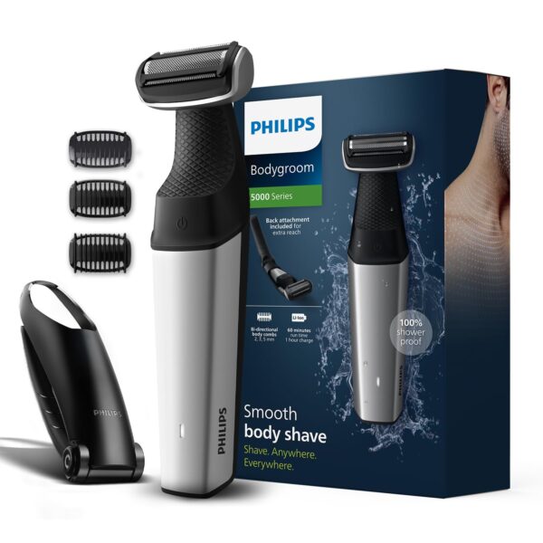 Philips Body Trimmer for Men| Removes back hair|Clinically Tested for Sensitive SkinI Patented Pearl Tip & Showerproof,