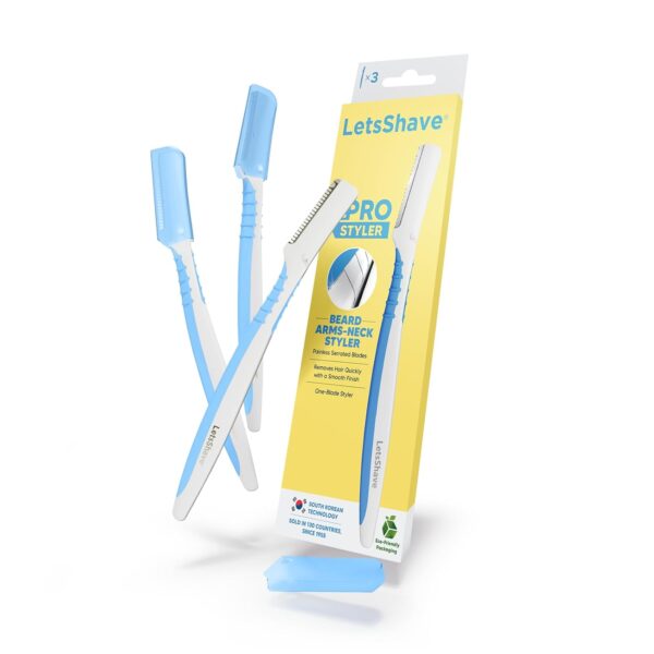 LetsShave Pro Styler for Men Beard, Reusable, Pack of 3, Beard Shaper, Multi Grooming, Face Razor for Men