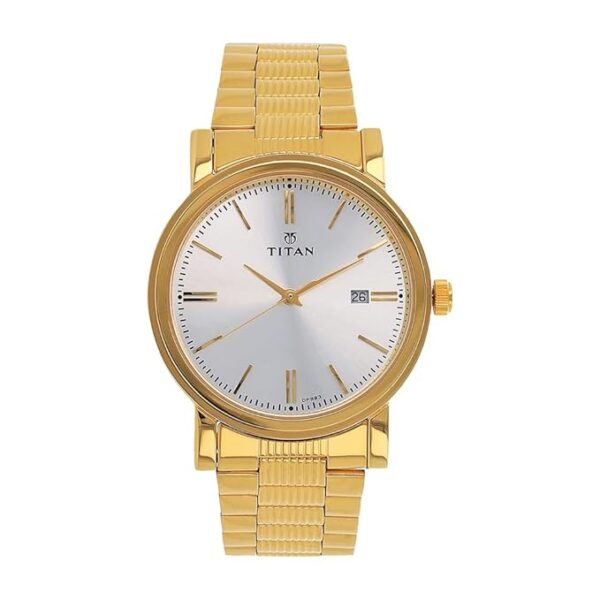 Titan Analog OffWhite Dial Men's Watch NM1712YM02 / NL1712YM02