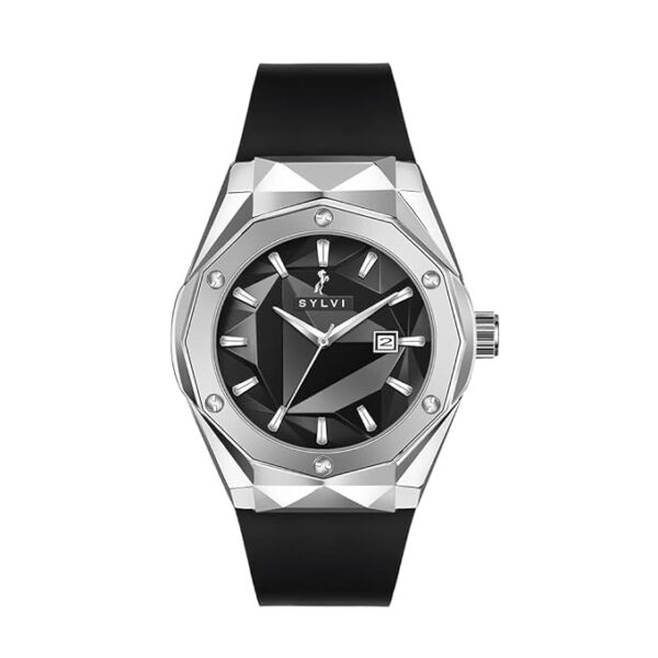Sylvi Imperial Silicone Strap Classic Analog Watches for Men Quartz Movement Water Resistant Watch
