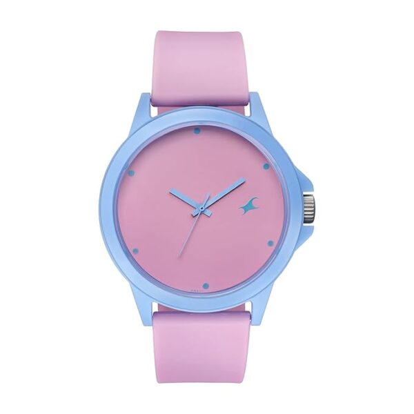 Fastrack Unisex Silicone Analog Pink Dial Watch-38024Pp66W, - Pink