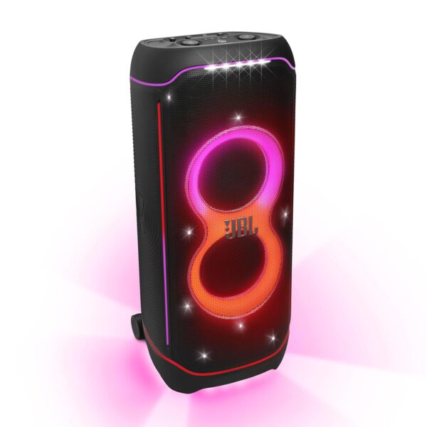 JBL Partybox Ultimate, Dynamic Lightshow, Party Pad, Wi-Fi & Bluetooth Connectivity, Dual Mic with Guitar Inputs, Pro Sound, Ipx4 Splashproof, Self Tuning, (Black) - Multimedia