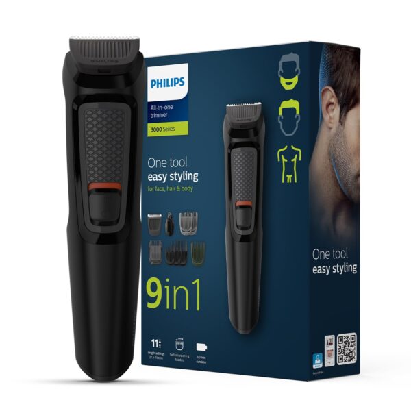 Philips India's No.1 Men's Trimmer Powerful motor No Oil Needed 60 min runtime MG3710/65