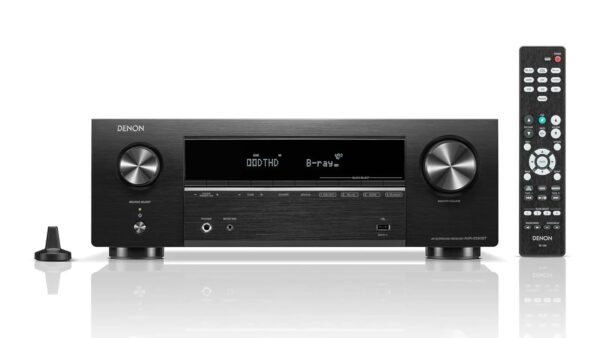 Denon AVR-x580bt, 5.2ch, 5 HDMI inputs, 140w, Dolby and DTX HD 8K Av Receiver (Black)