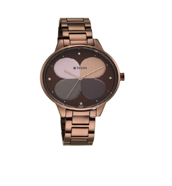 Titan Women's Purple Allure Watch: Floral Mosaic Dial & Sleek Strap ns2648qm01 Women's Watch