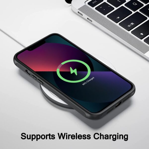 TheGiftKart Hybrid Matte Frosted Translucent iPhone 13 Back Cover -Frost Black) - Image 3