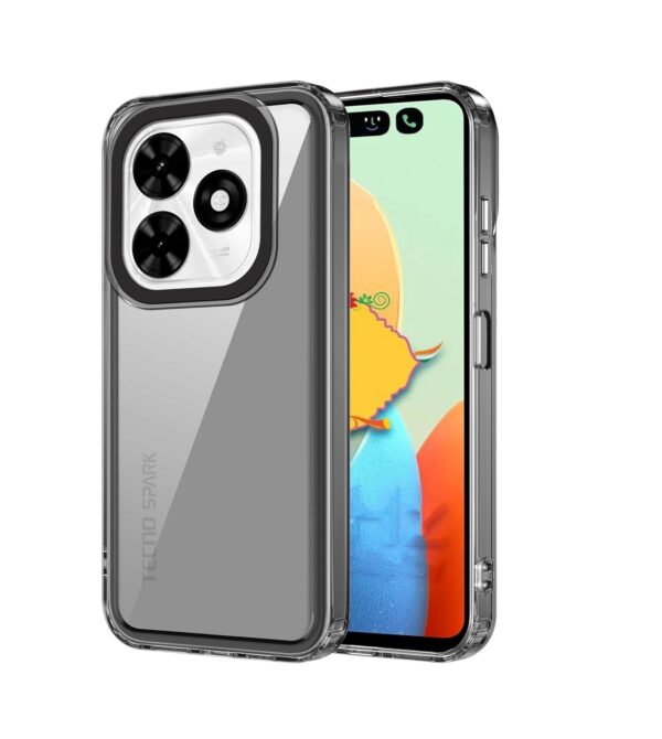 amazon basics Back Case Cover for Tecno Spark Go 2024 (TPU + PC_Black)