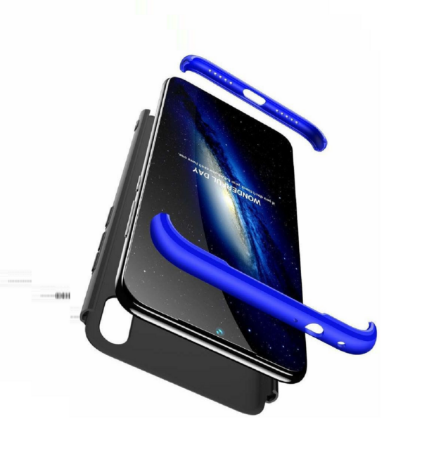 Carrywrap 3 in 1 Back Cover for Poco X4 Pro 5G-GKK Blue & Black - Image 2
