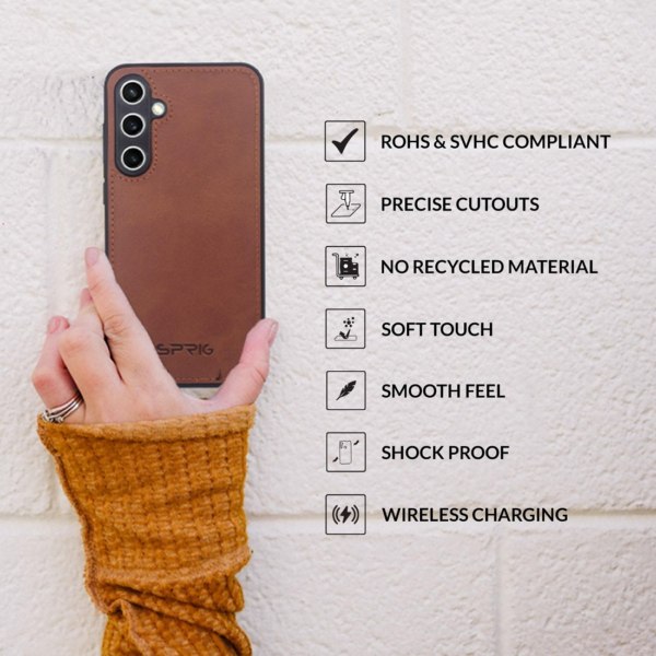 SPRIG Cases Compatible with Samsung Galaxy S23 (Brown) - Image 3