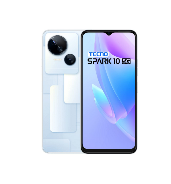 TECNO Spark 10 5G (Meta White, 4GB RAM,64GB Storage)|8GB Expandable RAM |