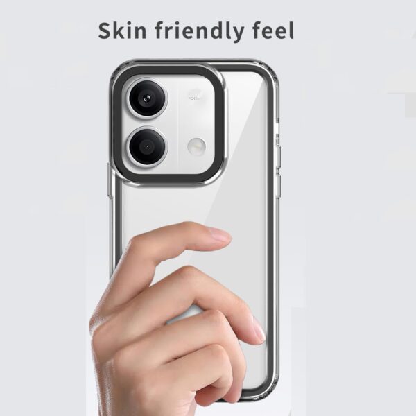 Kapa Warrior Acrylic Clear Back Cover for Redmi Note 13 PRO |Black Sides - Image 3