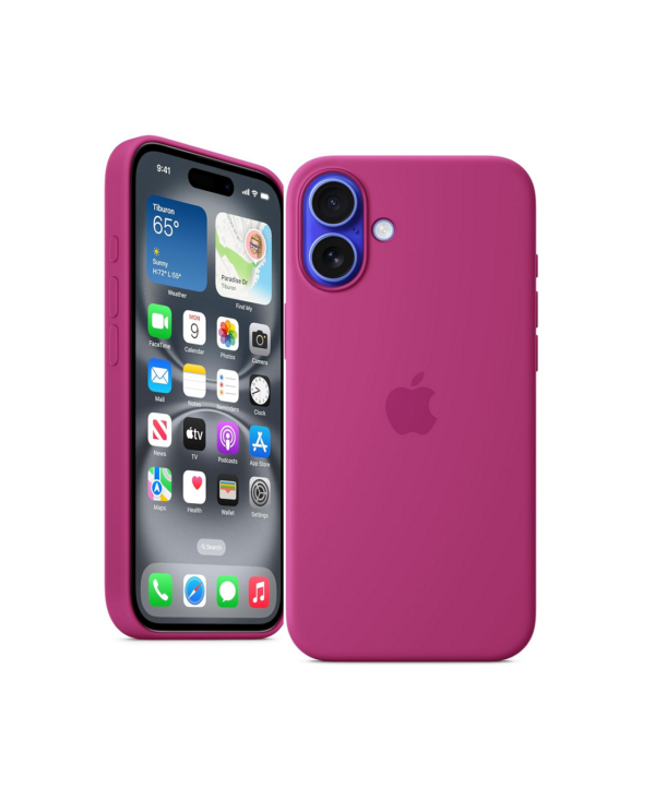 Apple iPhone 16 Silicone Case with MagSafe - Fuchsia ​​​​​​​ - Image 3